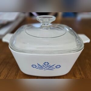 Rare Vintage Corning Ware Blue Cornflower P-1 3/4-B Casserole Dish 1.75qt w/ Lid